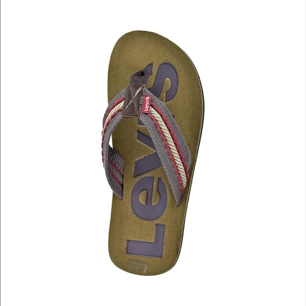 Levi’s Kyle Casual brown red flip flop sandal men’s 12